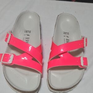 Birkenstock Kids Neon Pink Sandals
